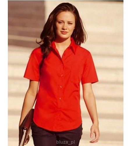 WYPRZEDAŻ!!!Koszula damska z kr.rękawami kolor czerwony