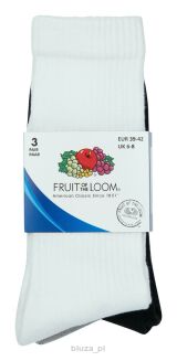 Skarpety 3-pack kolor czarny/biały/szary FRUIT of the LOOM - 4