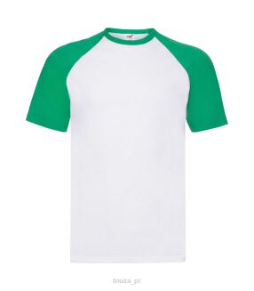 T-shirt BASEBALL kolor biały/zielony FRUIT of the LOOM - 2