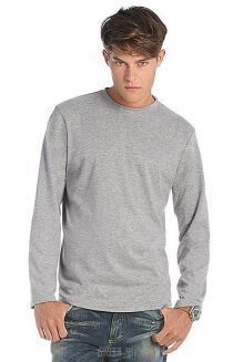 T-shirt longsleeve (z dł.rękawami) kolor burgund B&C - 3