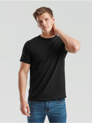 2-Pack T-shirt SUPER PREMIUM kolor czarny FRUIT of the LOOM