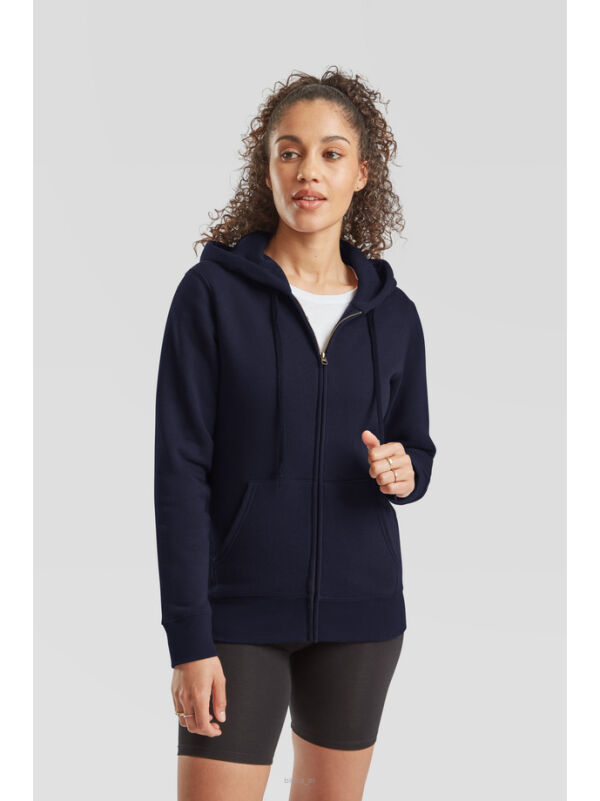 Damska bluza z kapturem rozpinana Premium FRUIT of the LOOM
