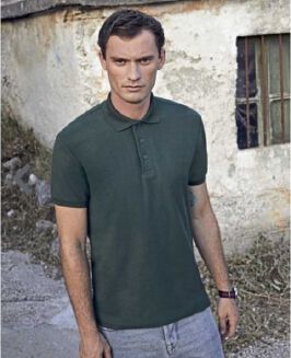 Koszulka polo PREMIUM kolor ciemny szary FRUIT of the LOOM - 2