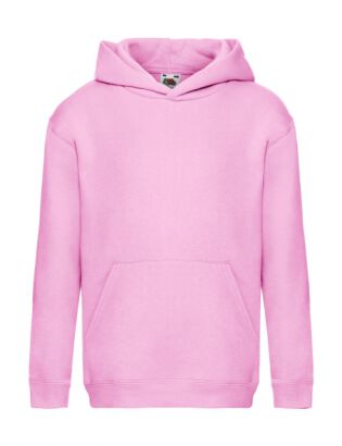 Dziecięca Bluza z kapturem Premium kolor pastelowy róż FRUIT of the LOOM