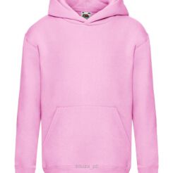 Dziecięca Bluza z kapturem Premium kolor pastelowy róż FRUIT of the LOOM