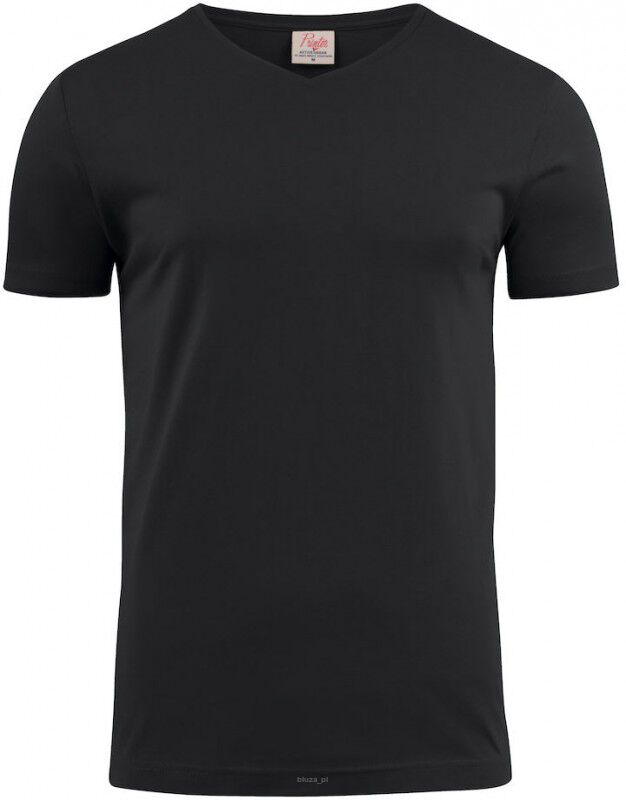 T-shirt HEAVY V-neck kolor czarny PRINTER