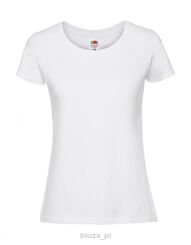 Damski T-SHIRT RINGSPUN kolor biały FRUIT of the LOOM